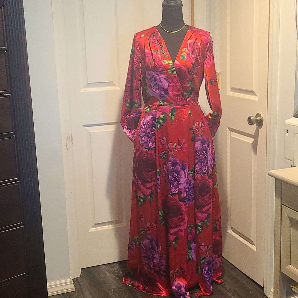 NY&C Red Floral Dress